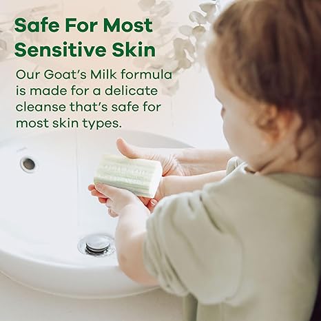 Goat Milk Soap Bar with Soya Bean Oil, Enriched with Organic Shea Butter, Suitable for All Skin Types